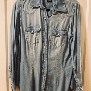Acorn x Bob Goldfeder, Denim Long-Sleeve Button-Up, Made in Italy
